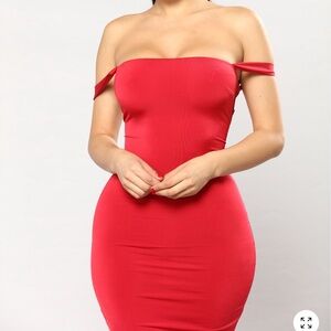 Sexy Strapless Red Dress